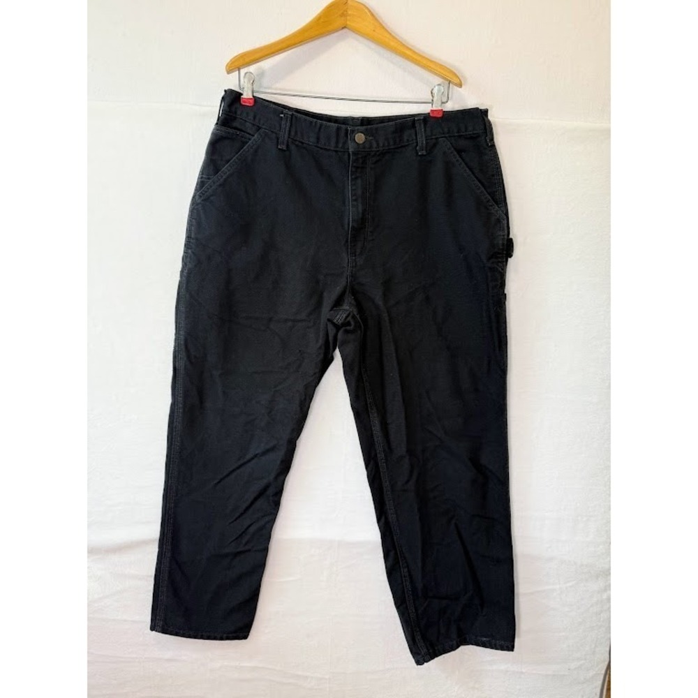Carhartt Black Work Pants Men's 38x30 Durable Loose Original Fit B11-BLK